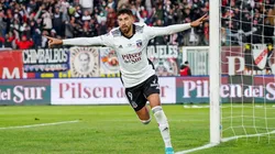 Lucero anotó en la goleada alba.