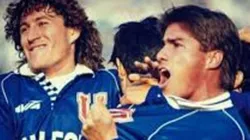 Guevara, a la derecha, disparó con todo contra Azul Azul.