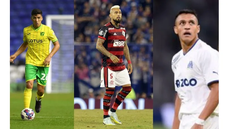Varios futbolistas chilenos saltan al terreno de juego en sus respectivos clubes.