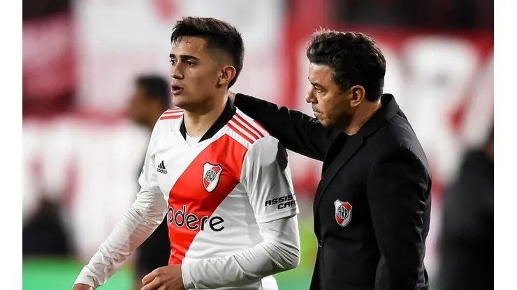 Gallardo no da más de alegría con el Pibe Solari