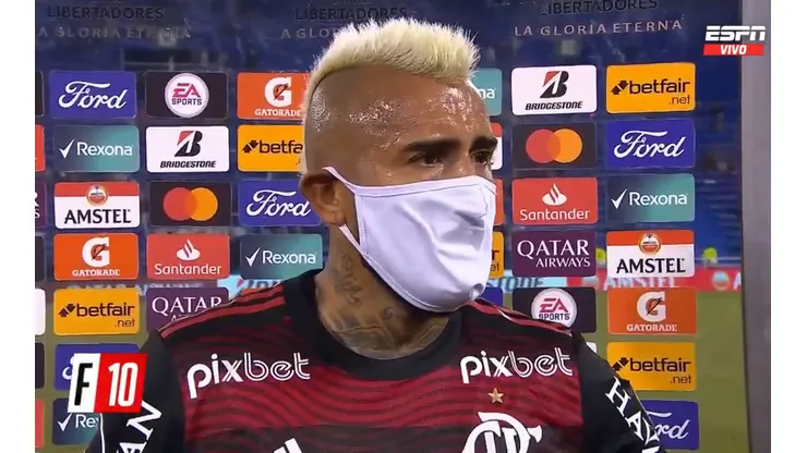 Vidal está ambicioso con el presente del Flamengo y quiere ser campeón en los tres frentes.
