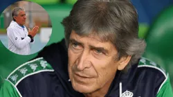 Héctor Pinto le tirará un par de tallas a Manuel Pellegrini, quien mostró sus dotes futbolísticos con el balón que paró por el Real Betis