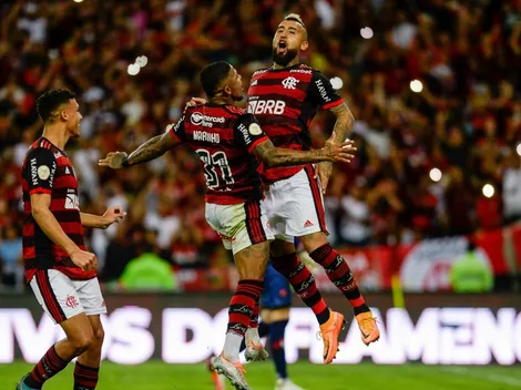 ¡Las hizo todas!: Vidal anota y asiste en el triunfo del Flamengo