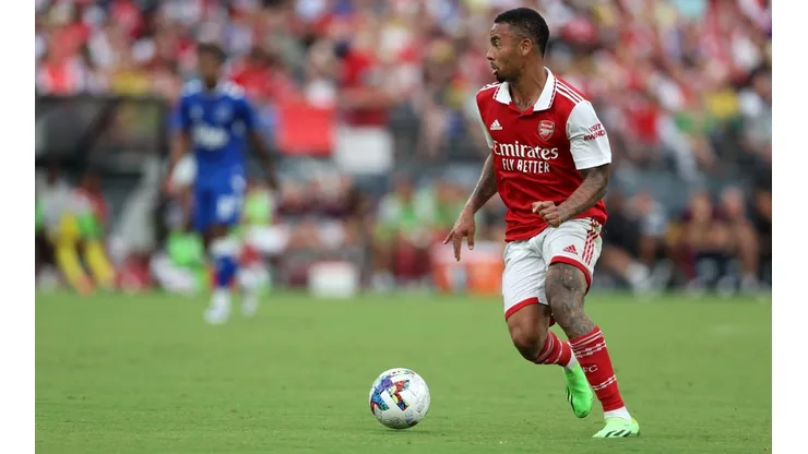 Gabriel Jesús en el amistoso frente a Everton