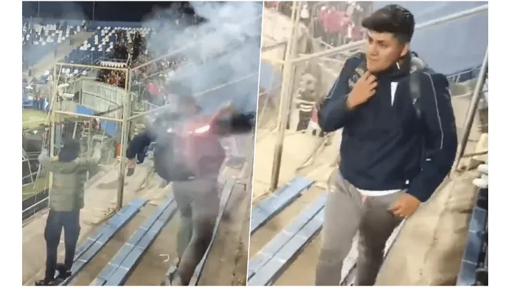 Hincha de UC que lanzó bengala en Copa Libertadores es castigado.