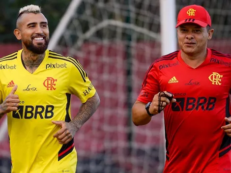 Fotos: Vidal y su primer entrenamiento como nuevo jugador del Flamengo