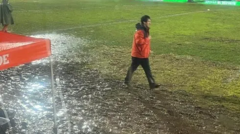 La cancha quedó en pésimas condiciones tras las lluvias y un partido de rugby.