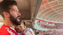 Alisson Becker disfrutó de la clasificación del Inter en Copa Sudamericana.