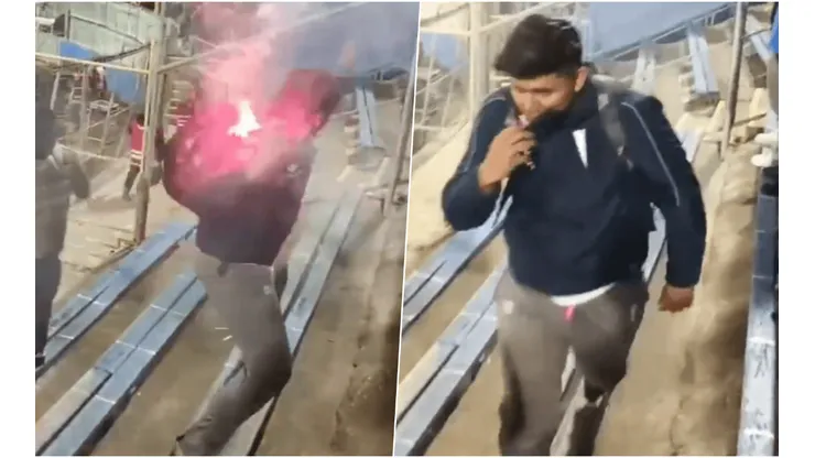 Hincha de UC que lanzó bengala en partido con Flamengo es menor de edad.