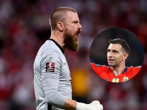 Dibu Martínez se saca el sombrero por Andrew Redmayne