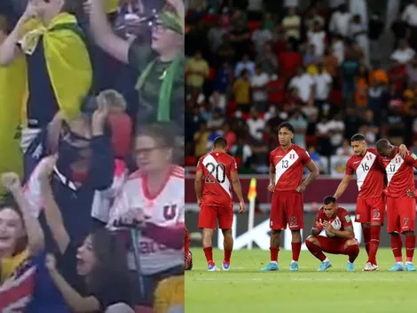 Hincha con la camiseta de la U se robó las miradas en la derrota de Perú ante Australia