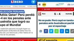 Prensa peruana llora la eliminación ante Australia