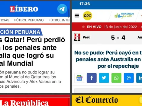Prensa peruana con el corazón roto por culpa de Australia