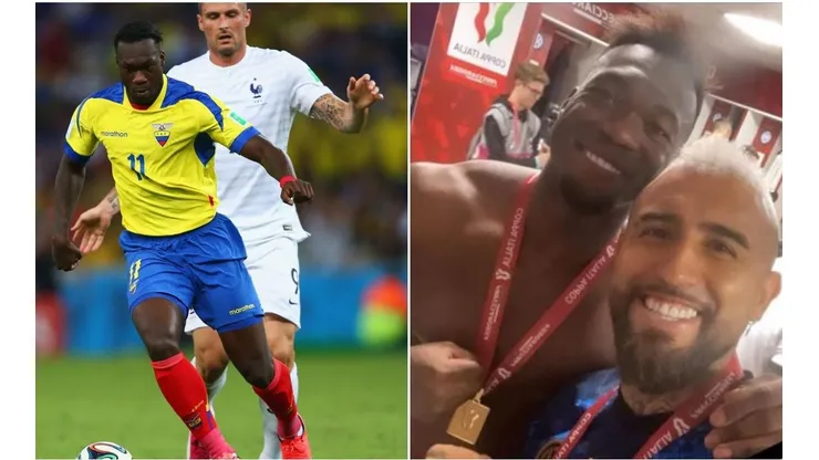En Ecuador no le perdonan a Felipe Caicedo su foto con Arturo Vidal.