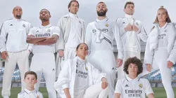 Las figuras que presentaron la nueva camiseta merengue.