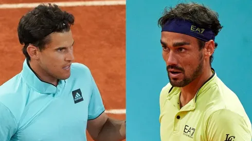 Dominic Thiem y Fabio Fognini jugarán en la jornada de la tarde en el Masters 1000 de Roma