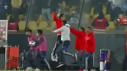 Miranda celebró eufóricamente el gol de la U ante La Serena