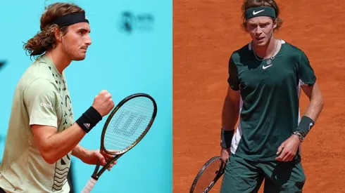 Stefanos Tsitsipas y Andrey Rublev se enfrentan por cuarta vez en superficie de polvo de ladrillo