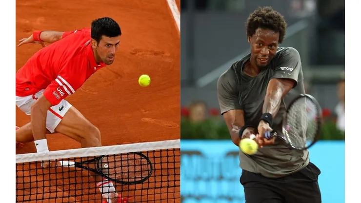 Novak Djokovic y Gael Monfils juegan en la pista Manolo Santana este martes 3 de mayo de 2022