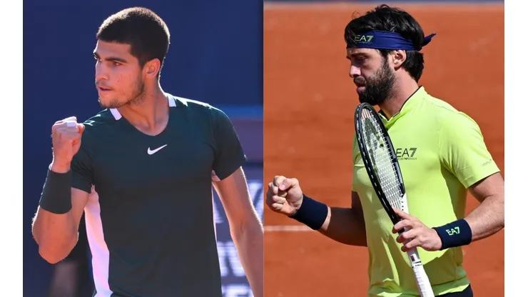 Carlos Alcaraz y Nikoloz Basilashvili van por el paso a los octavos de final del Masters 1000 de Madrid
