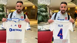 Mauricio Isla recibe la nueva camiseta de Universidad de Chile