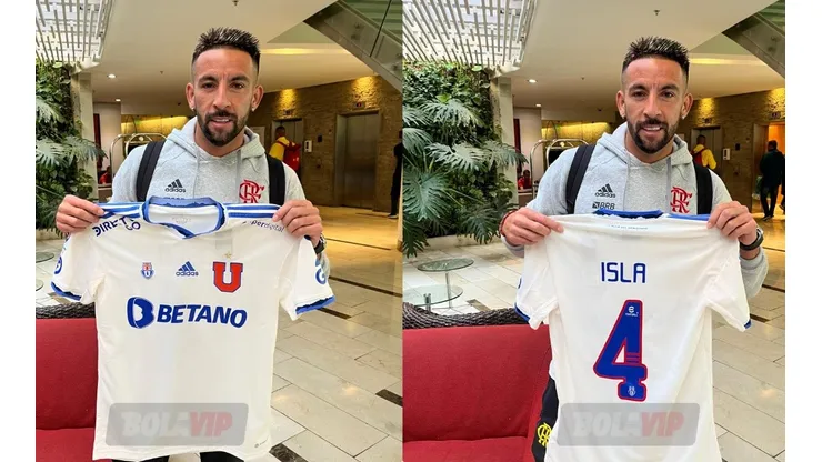 Mauricio Isla recibe la nueva camiseta de Universidad de Chile