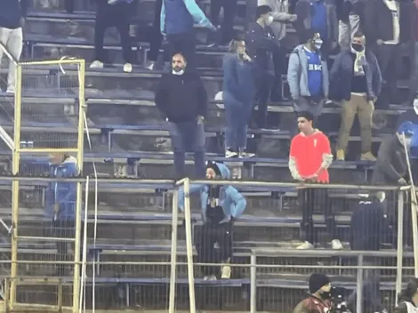 Una vergüenza: Hincha de la UC hace gestos racistas a fanáticos de Flamengo