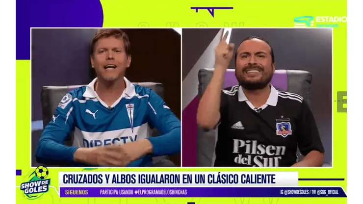 Hincha de Colo Colo se fue con todo contra la UC en programa de TV.