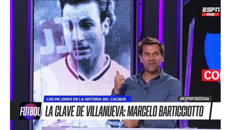 Villanueva declaró su idolatría por Marcelo Barticciotto en ESPN F360.