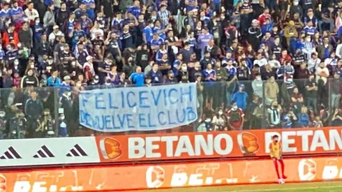 Los hinchas de la U mostraron su descontento hacía Felicevich y Aubert