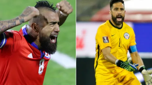 Bravo y Vidal festejaron a distancia la victoria de Chile.