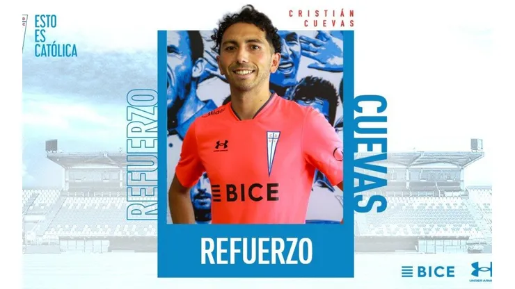Cristián Cuevas es nuevo refuerzo de Universidad Católica.