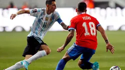 Di Maria silencia Calama para el 0-1 de Argentina.