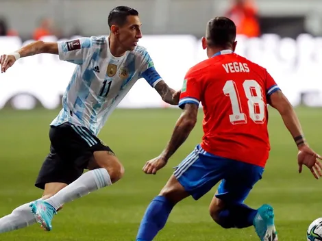 Di Maria silencia Calama para el 0-1 de Argentina