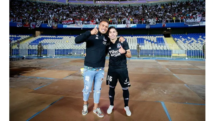 Javier Parraguez con su amigo Óscar Opazo en Concepción tras la Supercopa