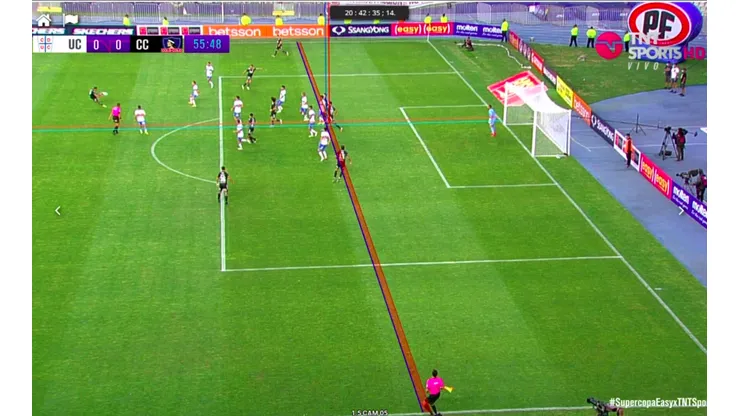 Colo Colo marcaba el 1-0, pero le anulan el gol por fuera de juego