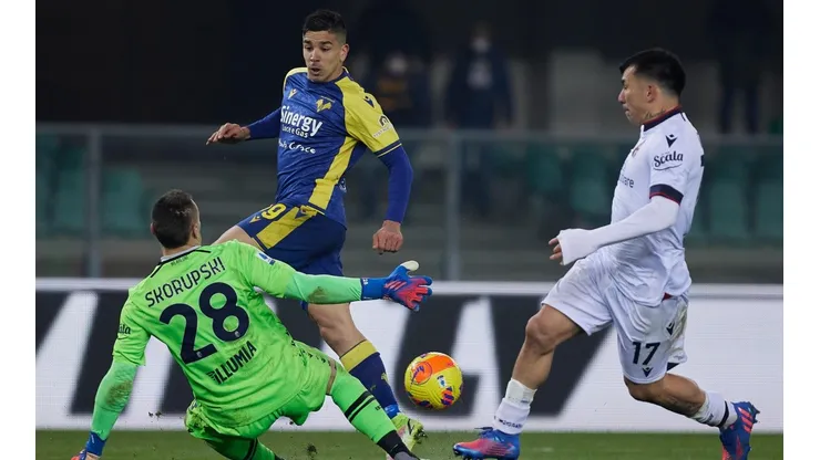 Gary Medel fue titular y jugó todo el compromiso en empate del Bologna ante Hellas Verona