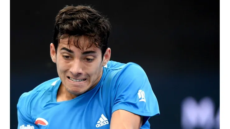 Garin, en la foto, enfrentando a Monfils en la ATP Cup 2020.