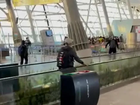 Hinchas de la U y Colo Colo protagonizan una pelea en el Aeropuerto Arturo Merino Benítez