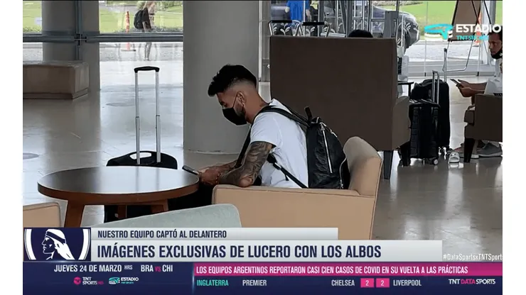 Juan Martín Lucero llega a la concentración de Colo Colo