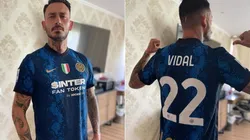 Mauricio Pinilla exhibe el regalo navideño de Arturo Vidal