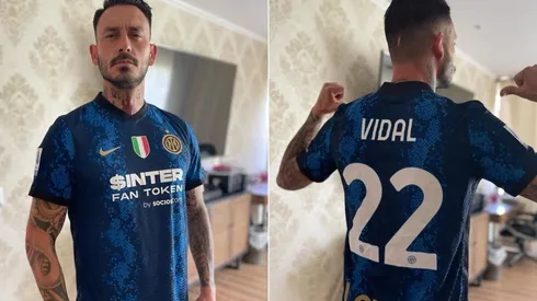 Mauricio Pinilla exhibe el regalo navideño de Arturo Vidal