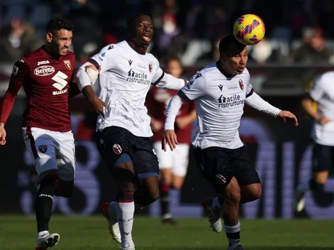 Gary Medel fue titular en dura derrota del Bologna ante el Torino