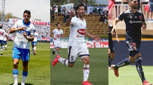 Los tres jugadores que siguen en carrera por ser el goleador del Campeonato Nacional 2021.