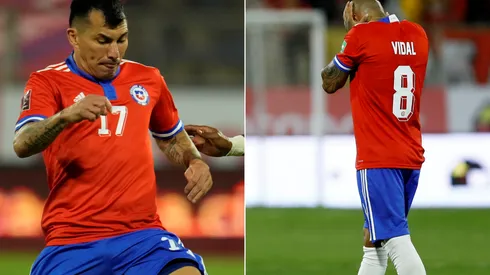 Medel levanta el ánimo de Vidal y lo arenga para los próximos partidos.