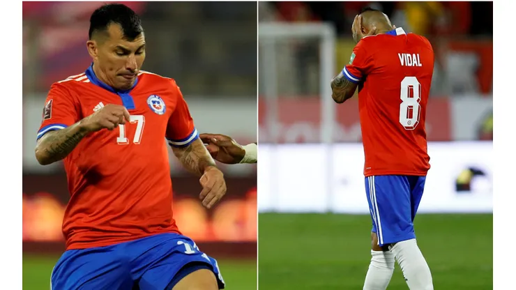 Medel levanta el ánimo de Vidal y lo arenga para los próximos partidos.