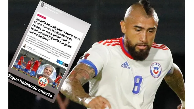 Arturo Vidal se lanzó contra Juan Cristóbal Guarello en redes sociales