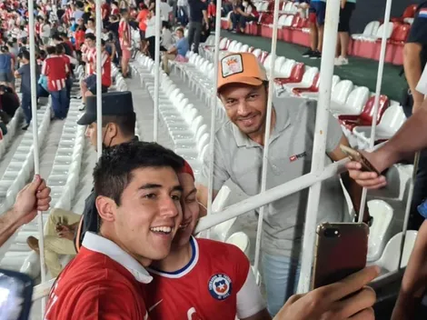 Chelo Díaz presente en el Defensores del Chaco apoyando a Chile