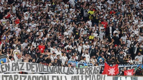 Las consignas que se leyeron desde el sector Cordillera del Estadio Monumental que Hermosilla denunció.
