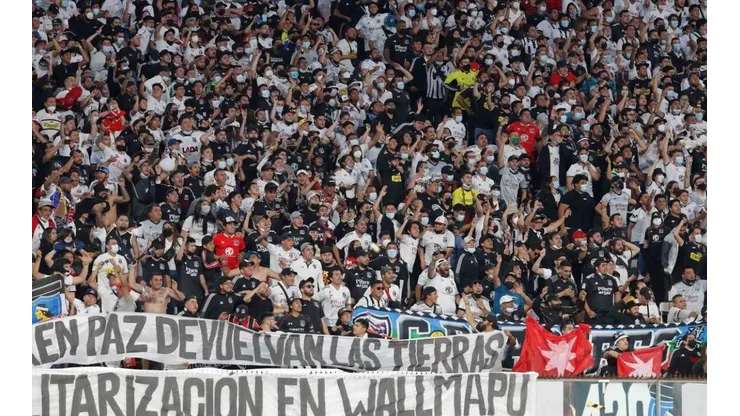 Las consignas que se leyeron desde el sector Cordillera del Estadio Monumental que Hermosilla denunció.